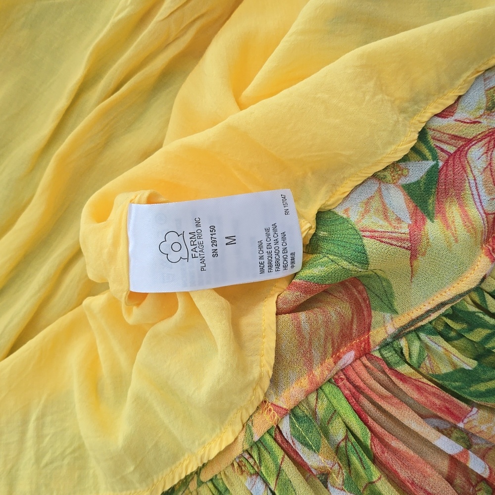 Farm Rio Tangerines Midi Dress Size Medium - Picture 7 of 9